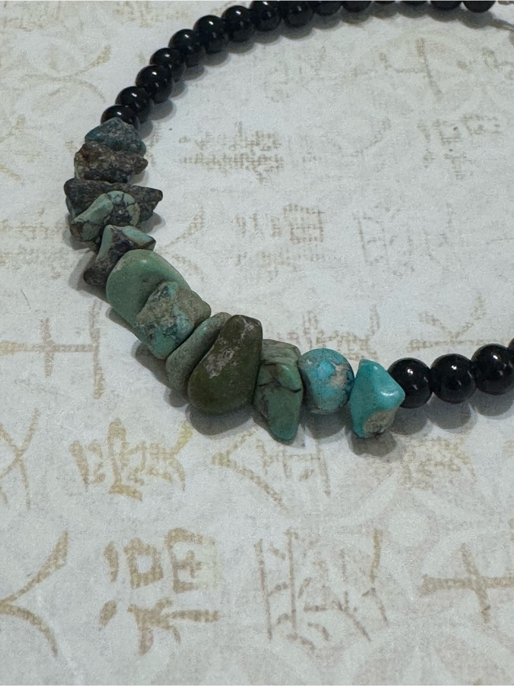 TURQUOISE AND GLASS BRACELET